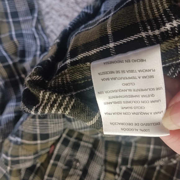 Levi's Plaid Flannel Button Down Shirt L Heritage Casual Grunge Workwear - Picture 5 of 9